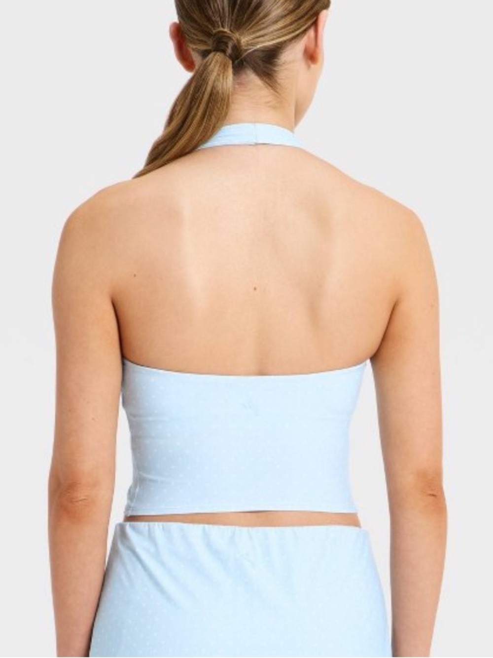 Joylab later support tank top light blue polka dots h - Picture 2 of 5